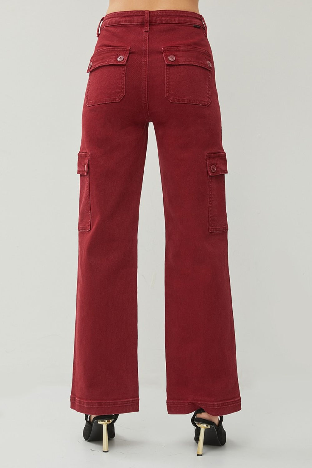 RISEN Full Size High Rise Wide Leg Cargo Jeans RISEN Full Size High Rise Wide Leg Cargo Jeans - TopFashionHQ