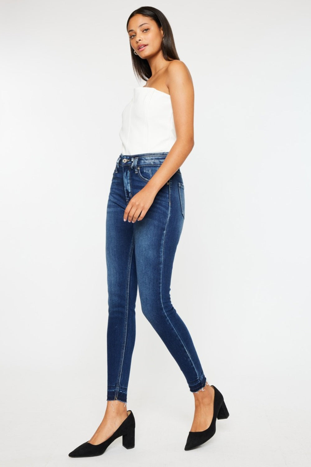 Kancan Full Size High Rise Ankle Skinny Jeans Kancan Full Size High Rise Ankle Skinny Jeans - TopFashionHQ