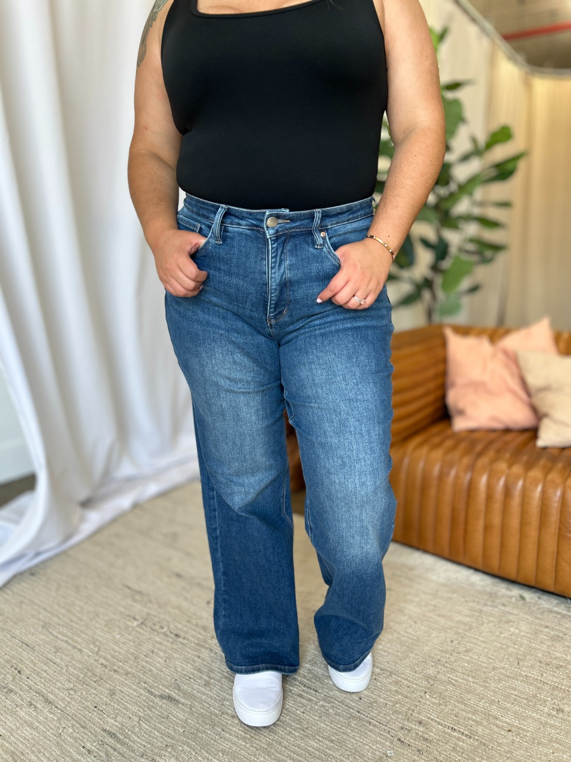RFM Full Size High Rise Tummy Control Wide Leg Jeans RFM Full Size High Rise Tummy Control Wide Leg Jeans