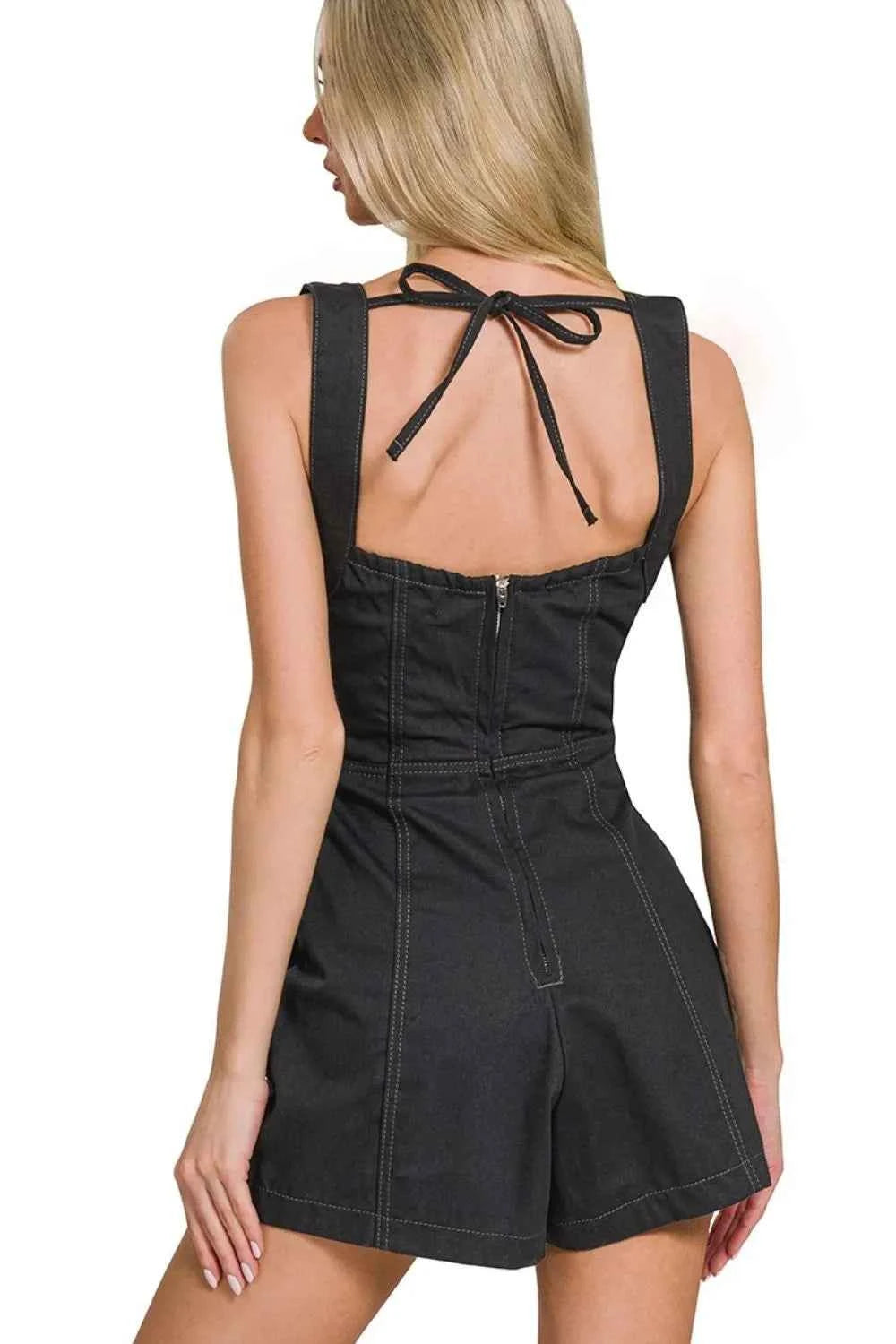 Zenana Tie Back Romper Zenana Tie Back Romper