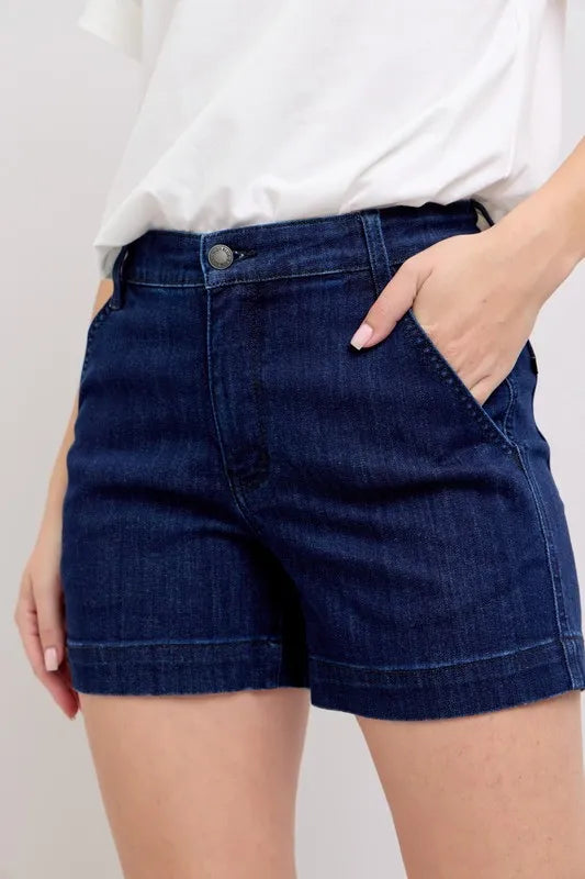 Judy Blue Full Size High Waist Denim Shorts Plus Size 5ac354ca74934fa1921708c3ed2ad742-Max-Origin
