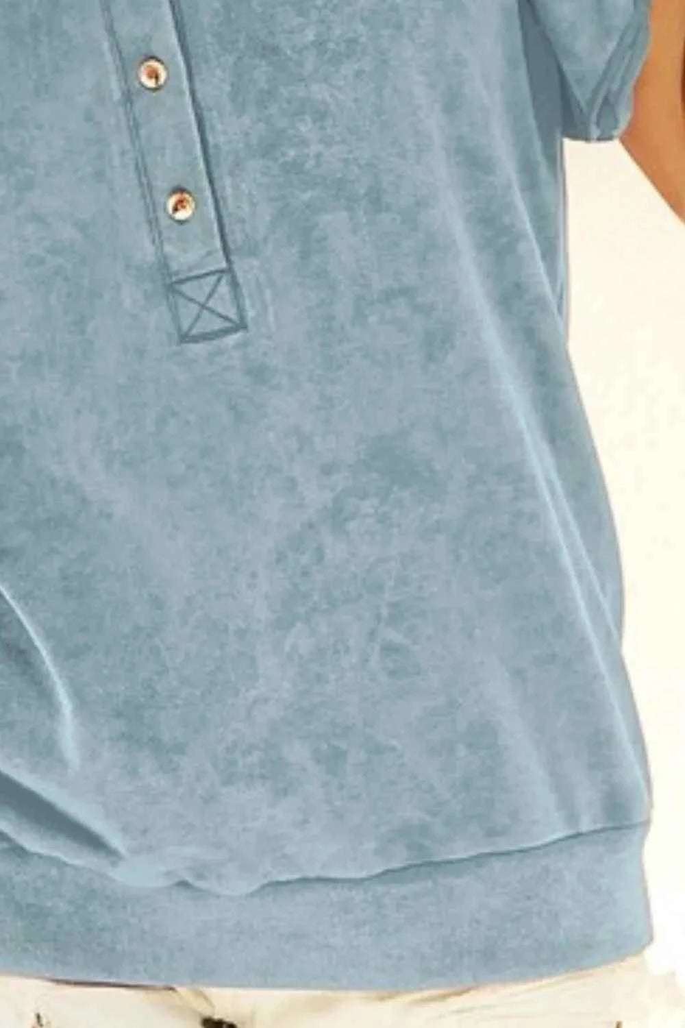 BiBi Mineral Washed Terry Top BiBi Mineral Washed Terry Top