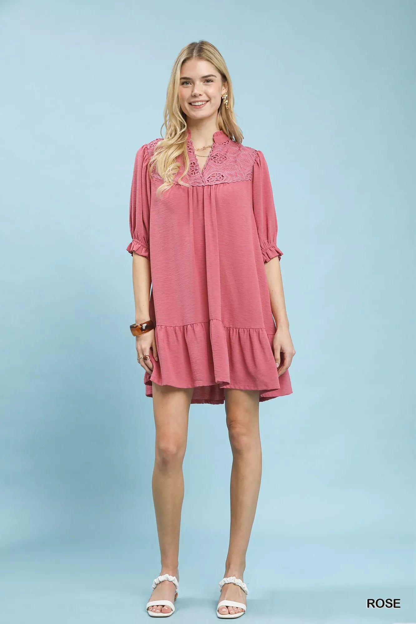 Umgee Lace Yoke Tiered Mini Dress 5e4f991d-57f5-4ebc-94dc-e0ad15e9173c-Max-Origin