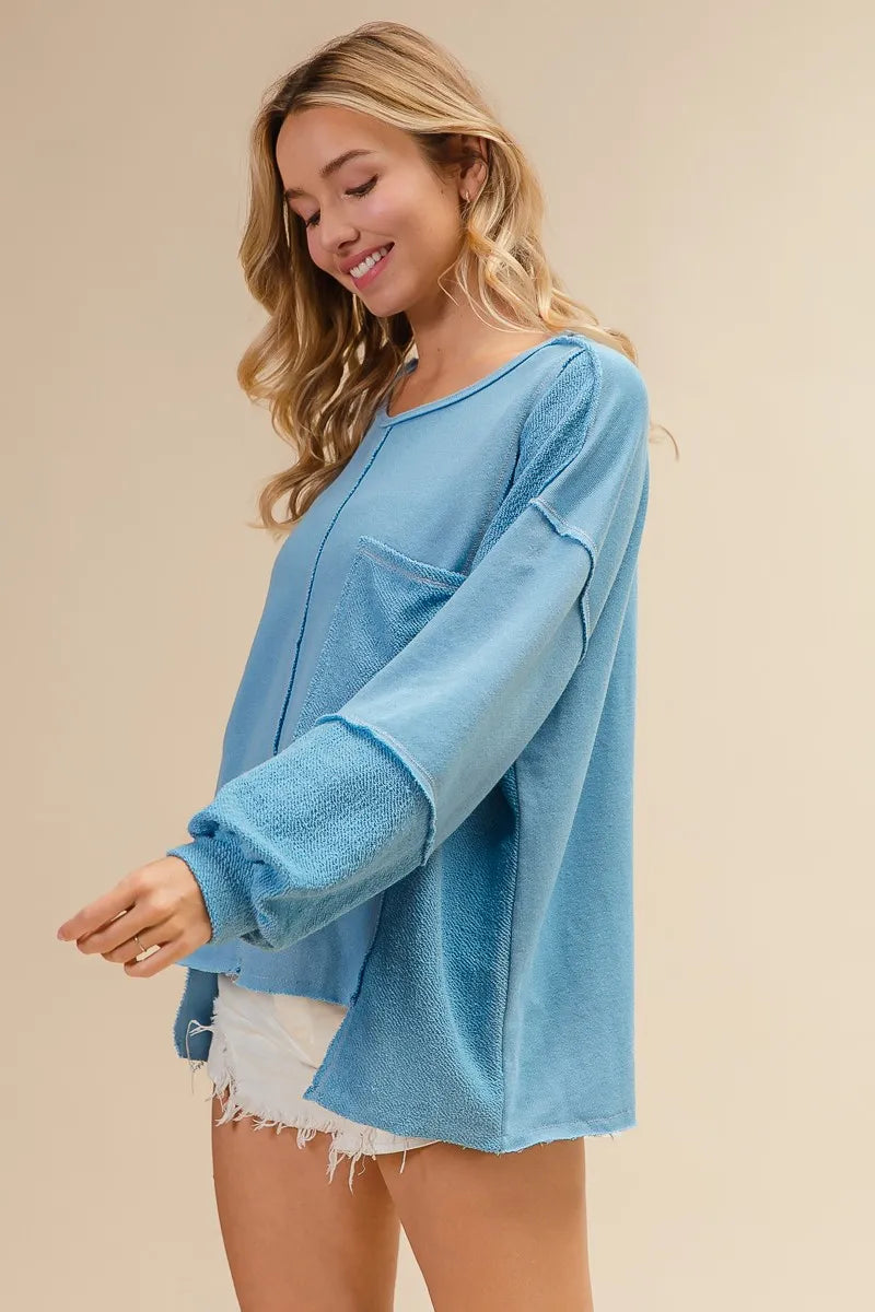 BiBi Oversized Pocket Front Sweatshirt 5e620871d8d84a869ba58766877ea47f-Max-Origin
