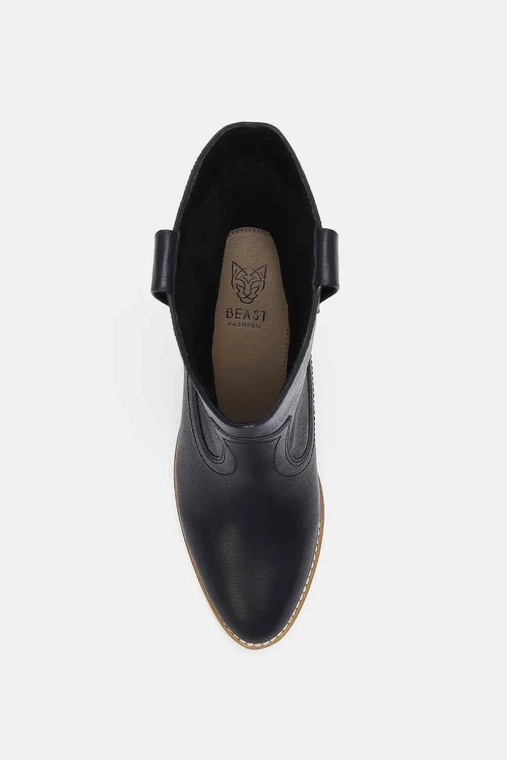 Beast Fashion Butterfly Cut Detail Point Toe Boots Beast Fashion Butterfly Cut Detail Point Toe Boots