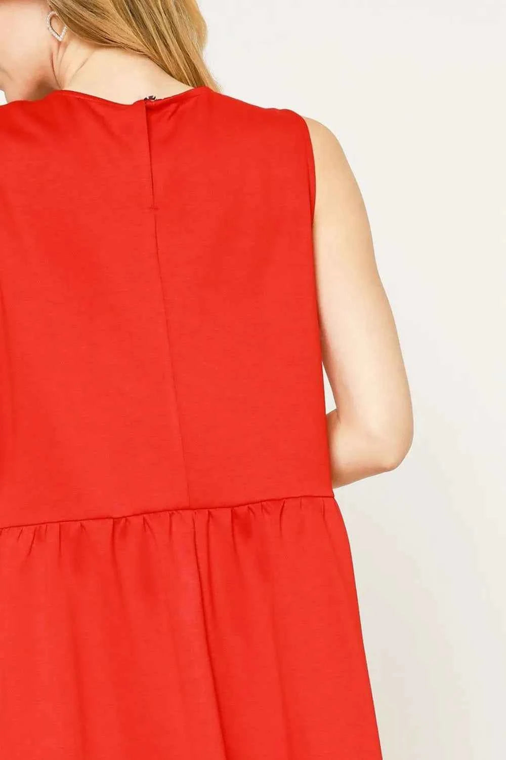 Umgee Round Neck Sleeveless Tank Dress with Pockets Umgee Round Neck Sleeveless Tank Dress with Pockets