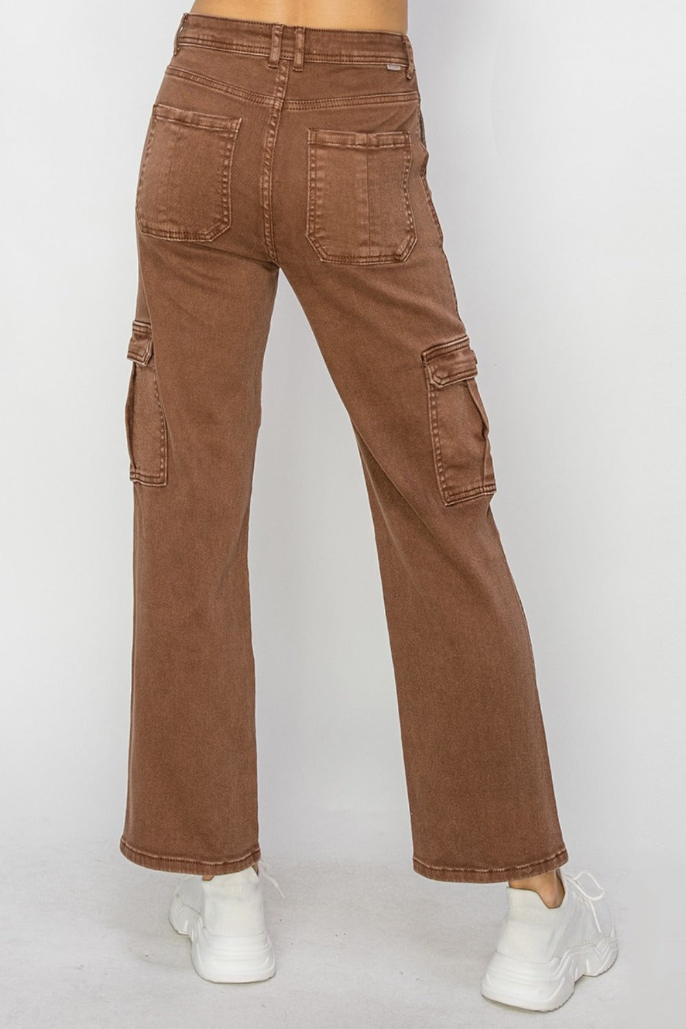 Risen Full Size High Rise Cargo Jeans Risen Full Size High Rise Cargo Jeans - TopFashionHQ