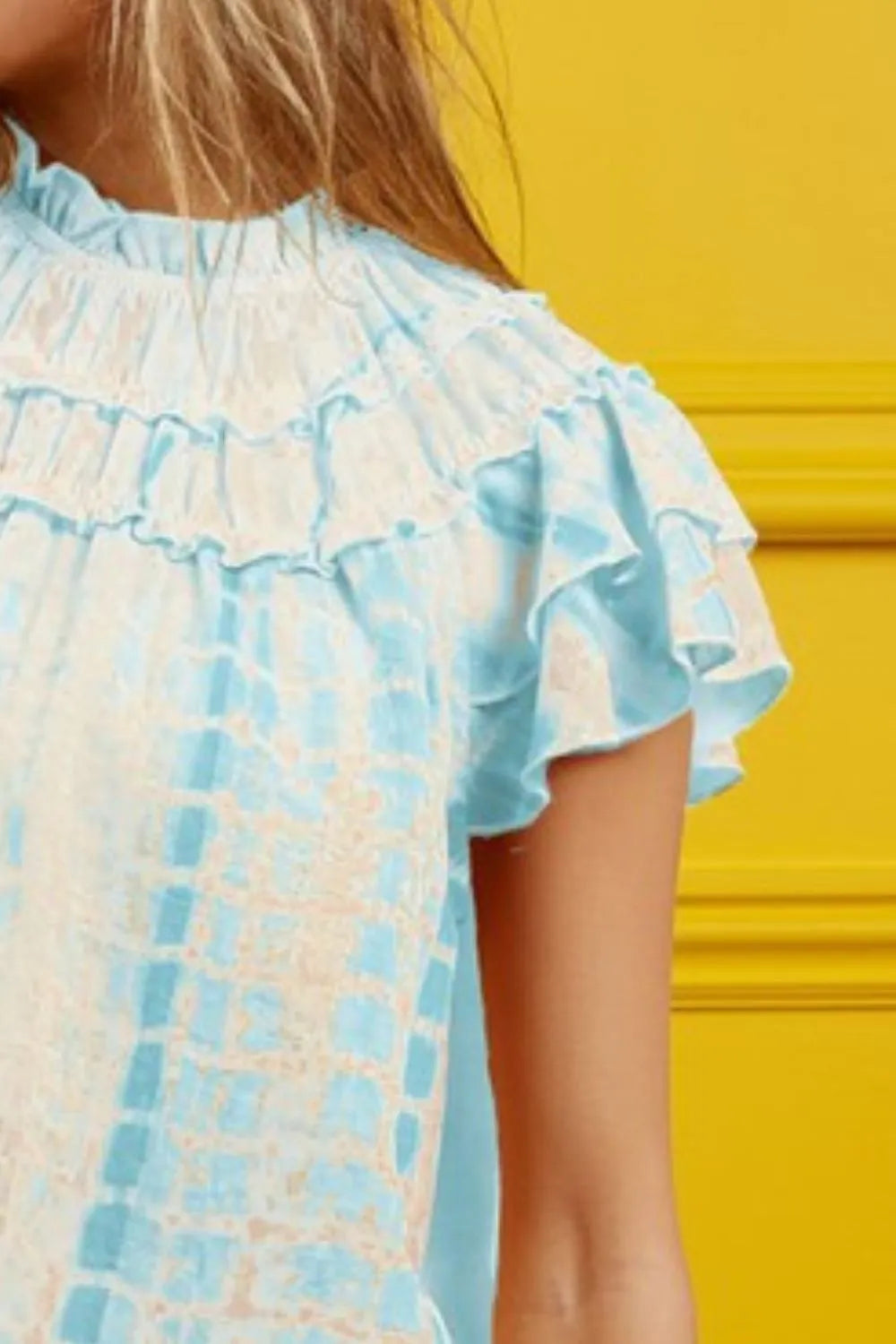 BiBi Tiered Ruffle Neck Tie Dye Top 630864c7-8295-4008-9280-19f31f0ab8d9-Max-Origin