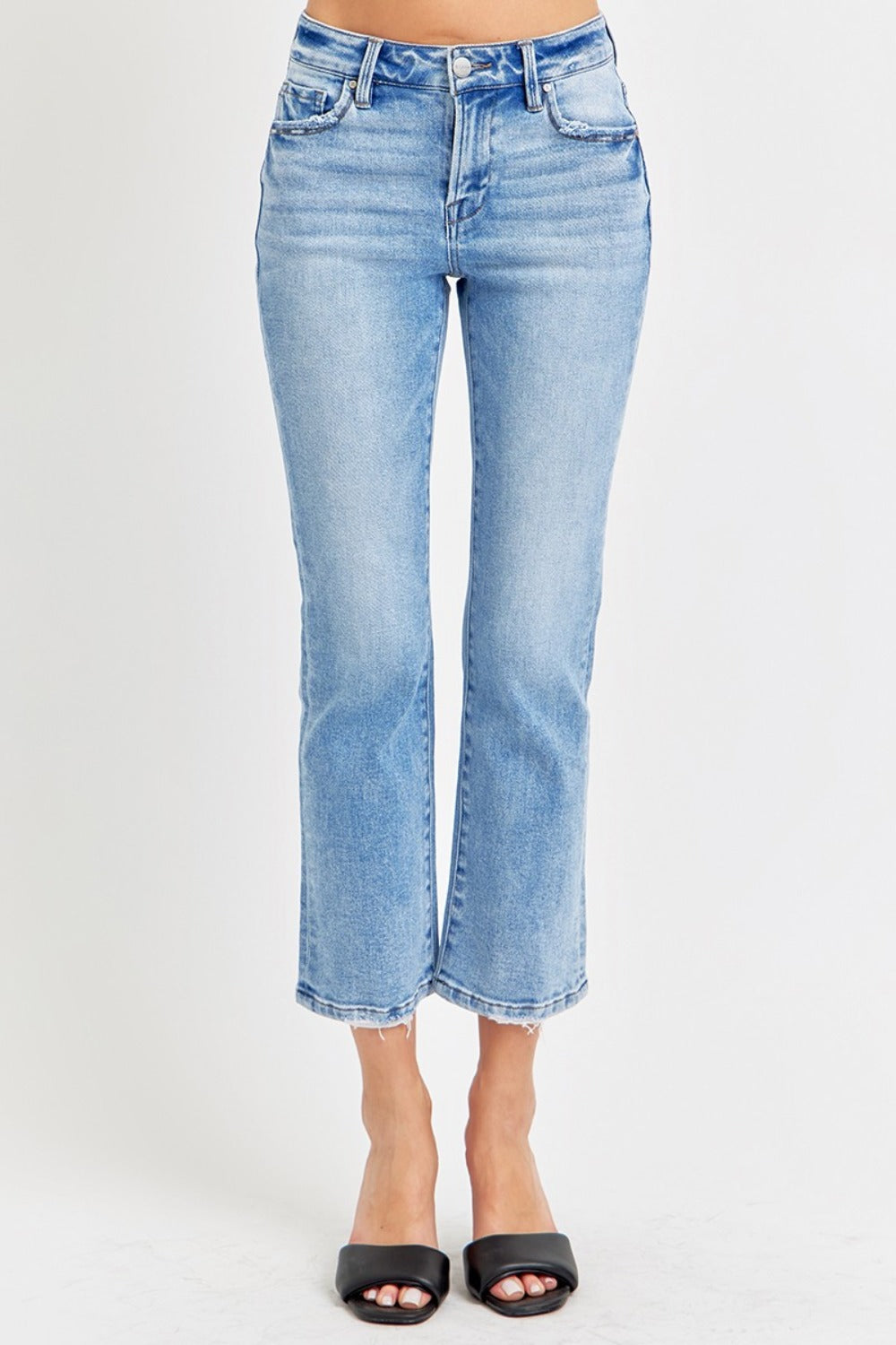 RISEN Full Size Low Rise Crop Slim Straight Jeans RISEN Full Size Low Rise Crop Slim Straight Jeans - TopFashionHQ