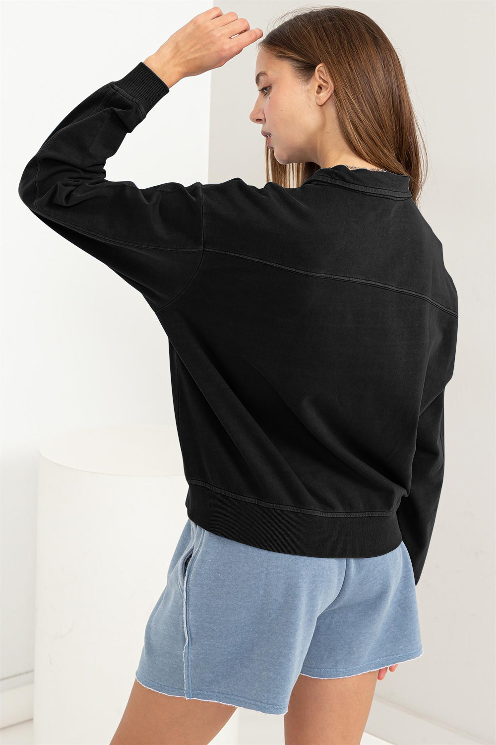 HYFVE Half Zip Drop Shoulder Sweatshirt HYFVE Half Zip Drop Shoulder Sweatshirt - TopFashionHQ