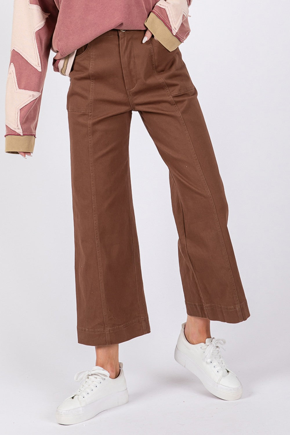 SAGE + FIG Wide Leg Cropped Pants SAGE + FIG Wide Leg Cropped Pants
