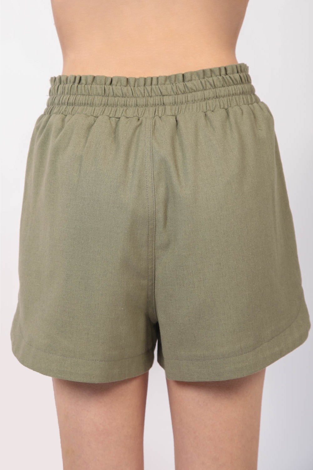 VERY J Drawstring Elastic Waist Linen Shorts VERY J Drawstring Elastic Waist Linen Shorts