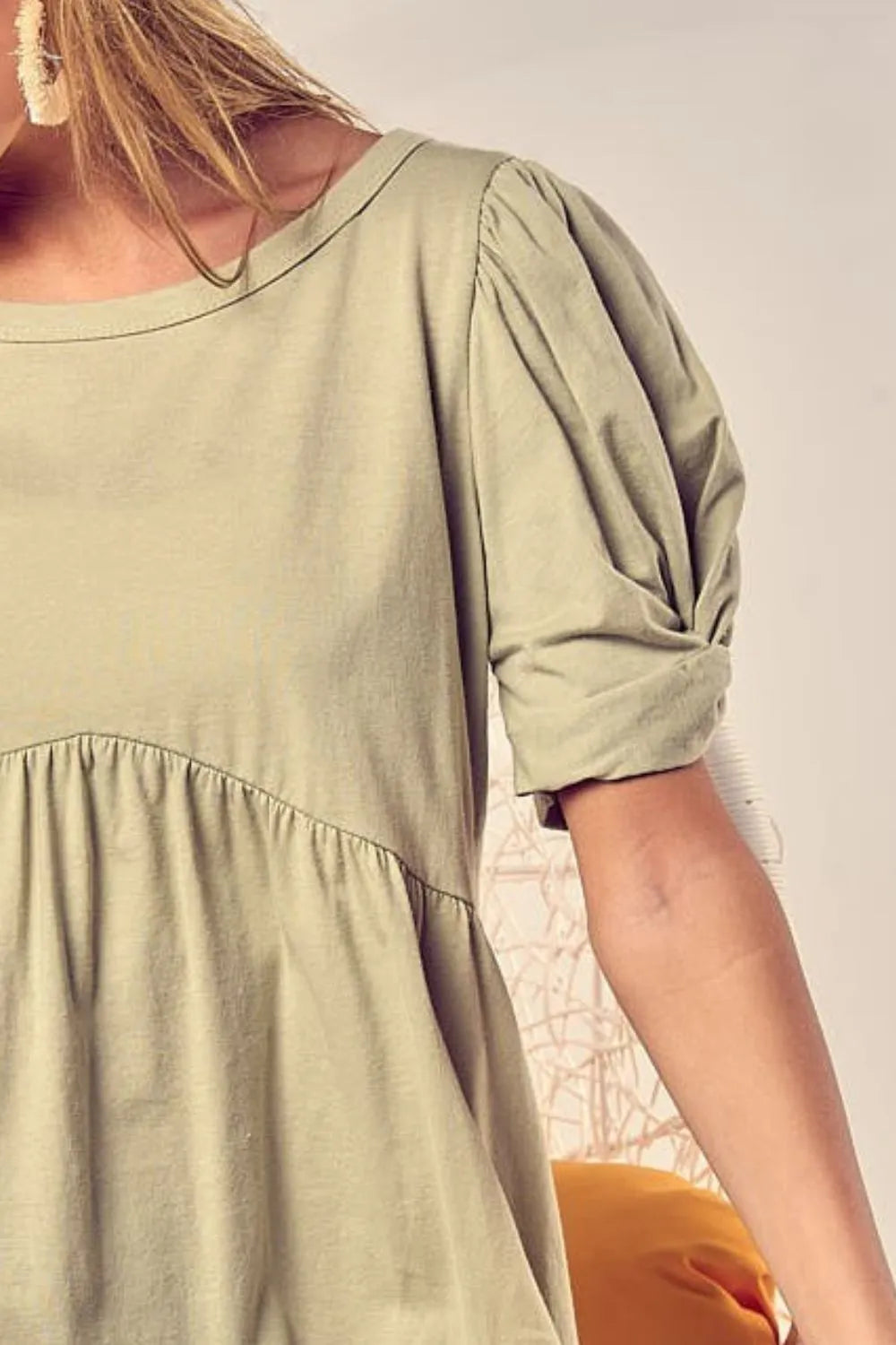 BiBi Cotton Span Knit With Puff Sleeve Baby Doll Top 65e7438c-364d-4eaa-95b5-9f724eb27ae6-Max