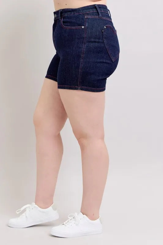 Judy Blue Plus Size HW Heart Shaped Pkts & Red Contrast Thread Denim Shorts 6608705fbea54fb4b3c7b4e21ba26252-Max-Origin