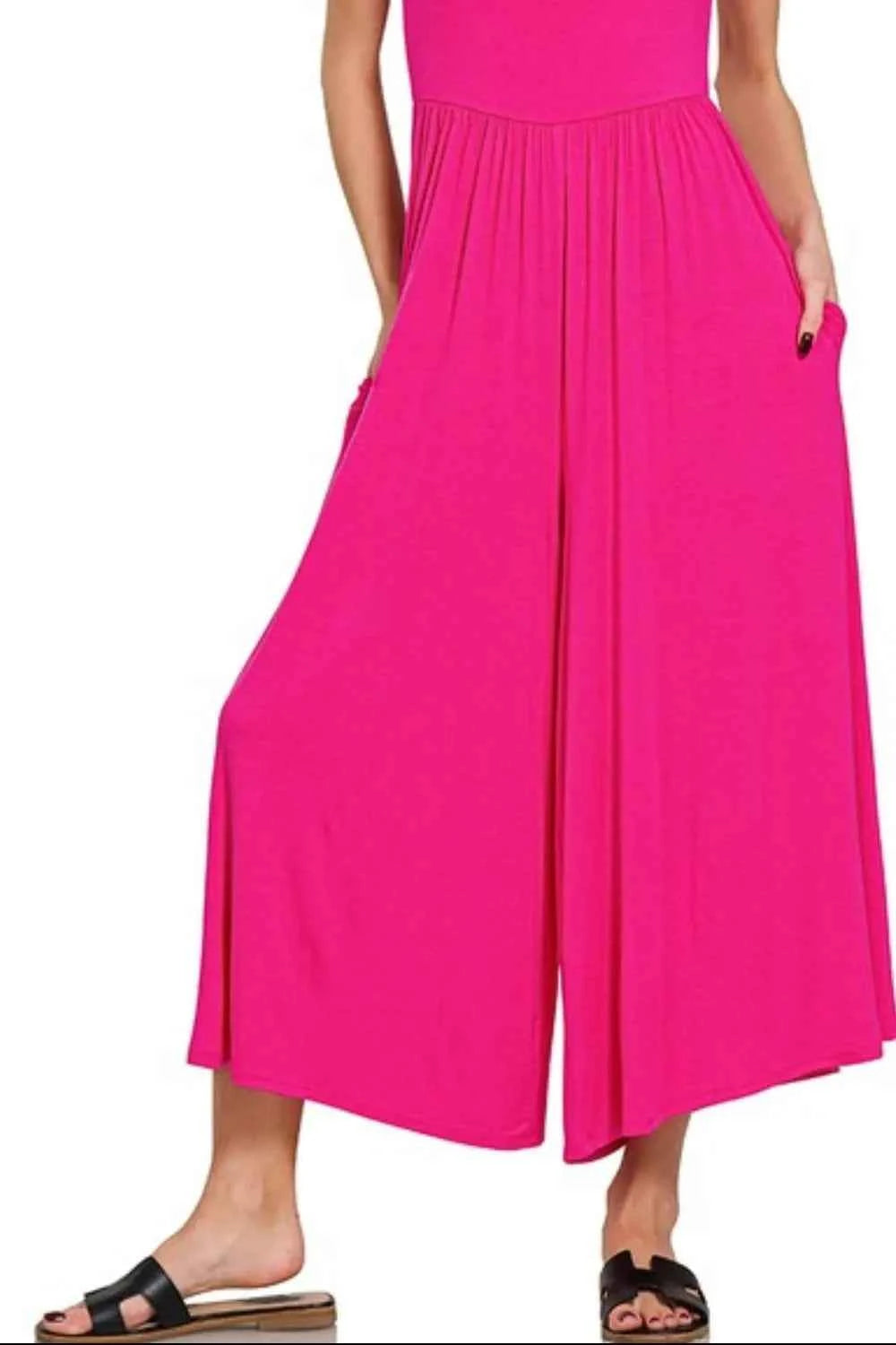 Zenana Double Layered Short Sleeve Jumpsuits Zenana Double Layered Short Sleeve Jumpsuits