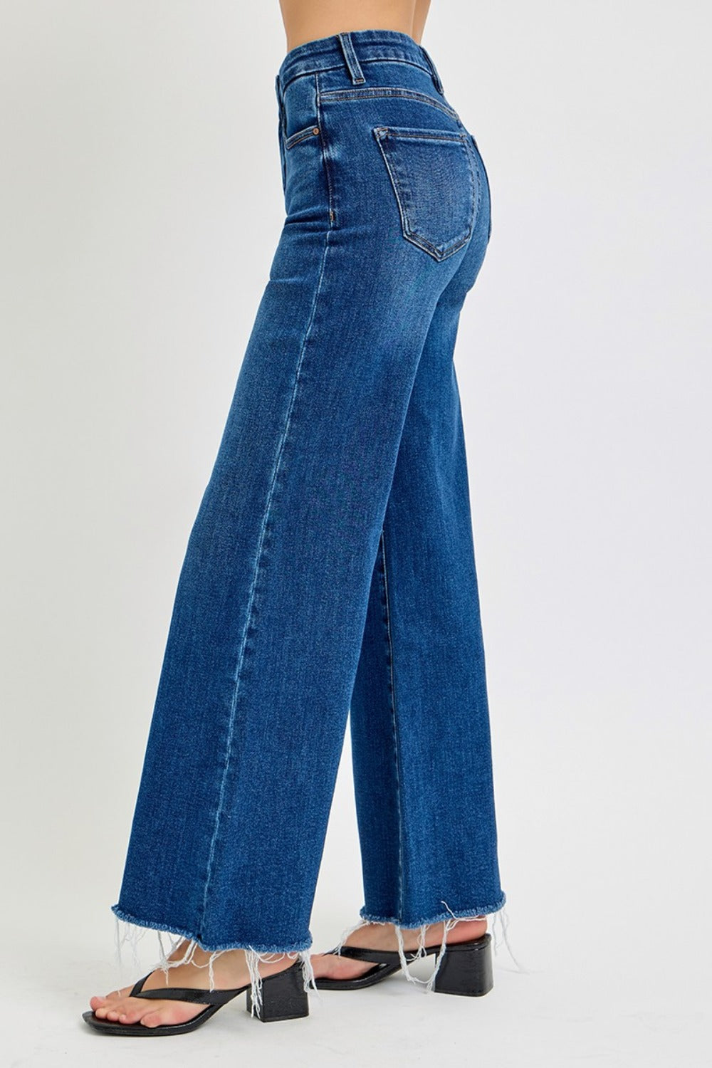 RISEN Tummy Control High Rise Wide Leg Jeans RISEN Tummy Control High Rise Wide Leg Jeans - TopFashionHQ