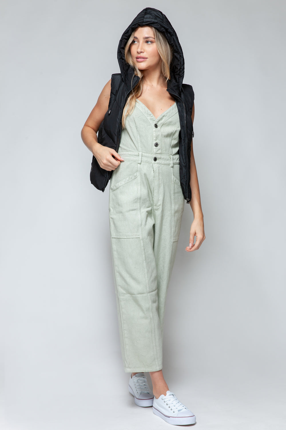 Snobbish Zip Up Quilted Hooded Vest Snobbish Zip Up Quilted Hooded Vest - TopFashionHQ