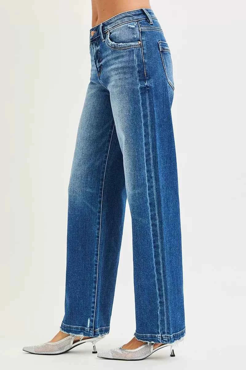 RISEN Full Size Slouchy Baggy Jeans Pocket Side Seam Detail Plus Size RISEN Full Size Slouchy Baggy Jeans Pocket Side Seam Detail Plus Size
