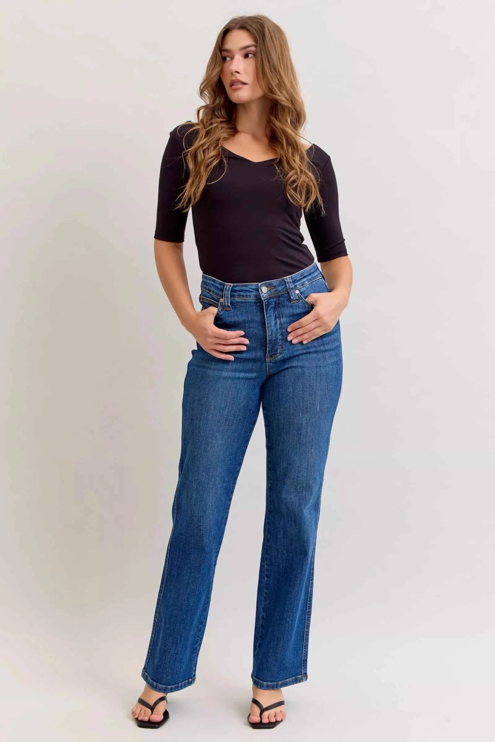 Judy Blue High Waist Tummy Control Straight Jeans Judy Blue High Waist Tummy Control Straight Jeans