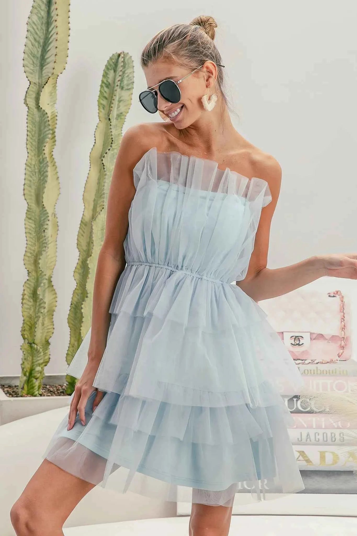 BiBi Sleeveless Layered Organza Dress BiBi Sleeveless Layered Organza Dress