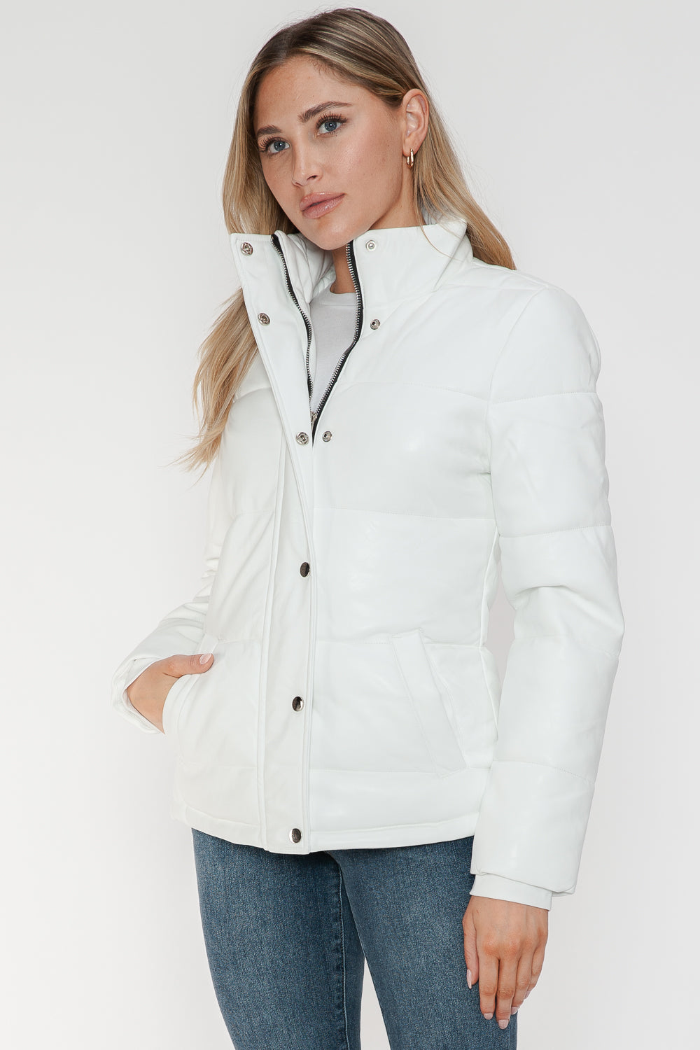 YMI Pocketed Zip Up Turtleneck Puffer Jacket YMI Pocketed Zip Up Turtleneck Puffer Jacket - TopFashionHQ