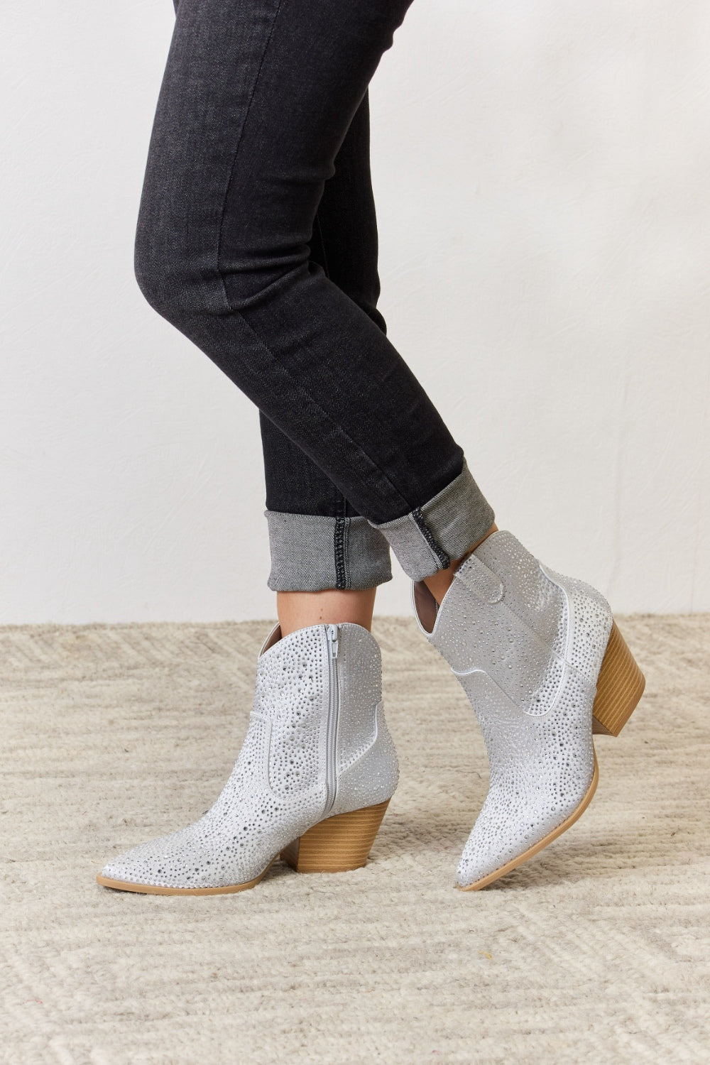 East Lion Corp Rhinestone Ankle Cowboy Boots East Lion Corp Rhinestone Ankle Cowboy Boots - TopFashionHQ