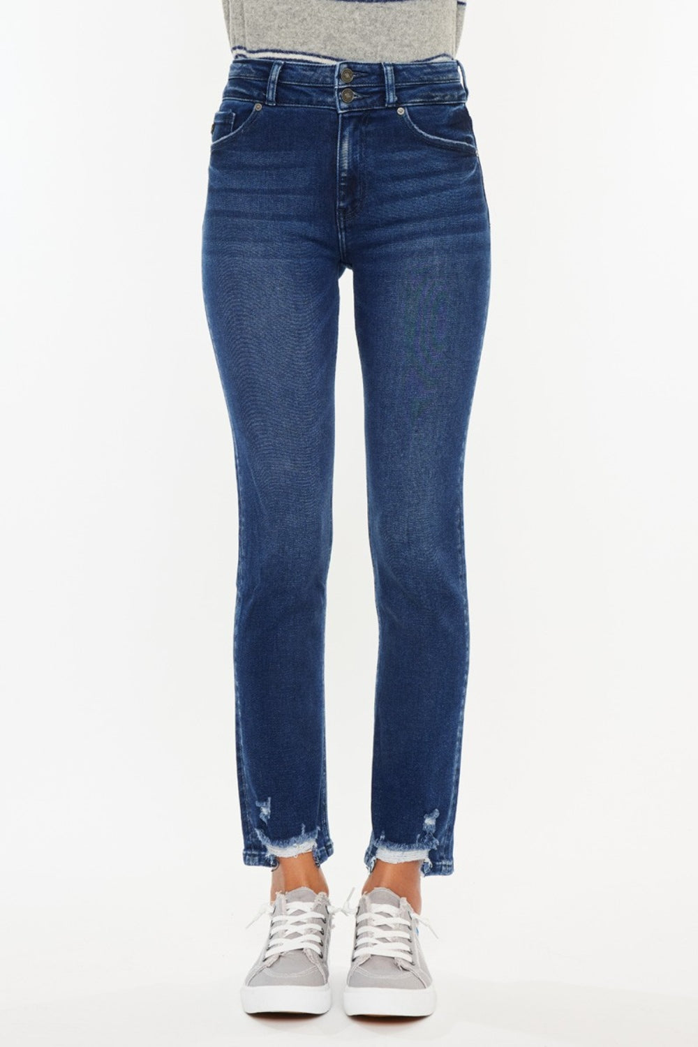 Kancan High Rise Slim Straight Jeans Kancan High Rise Slim Straight Jeans - TopFashionHQ