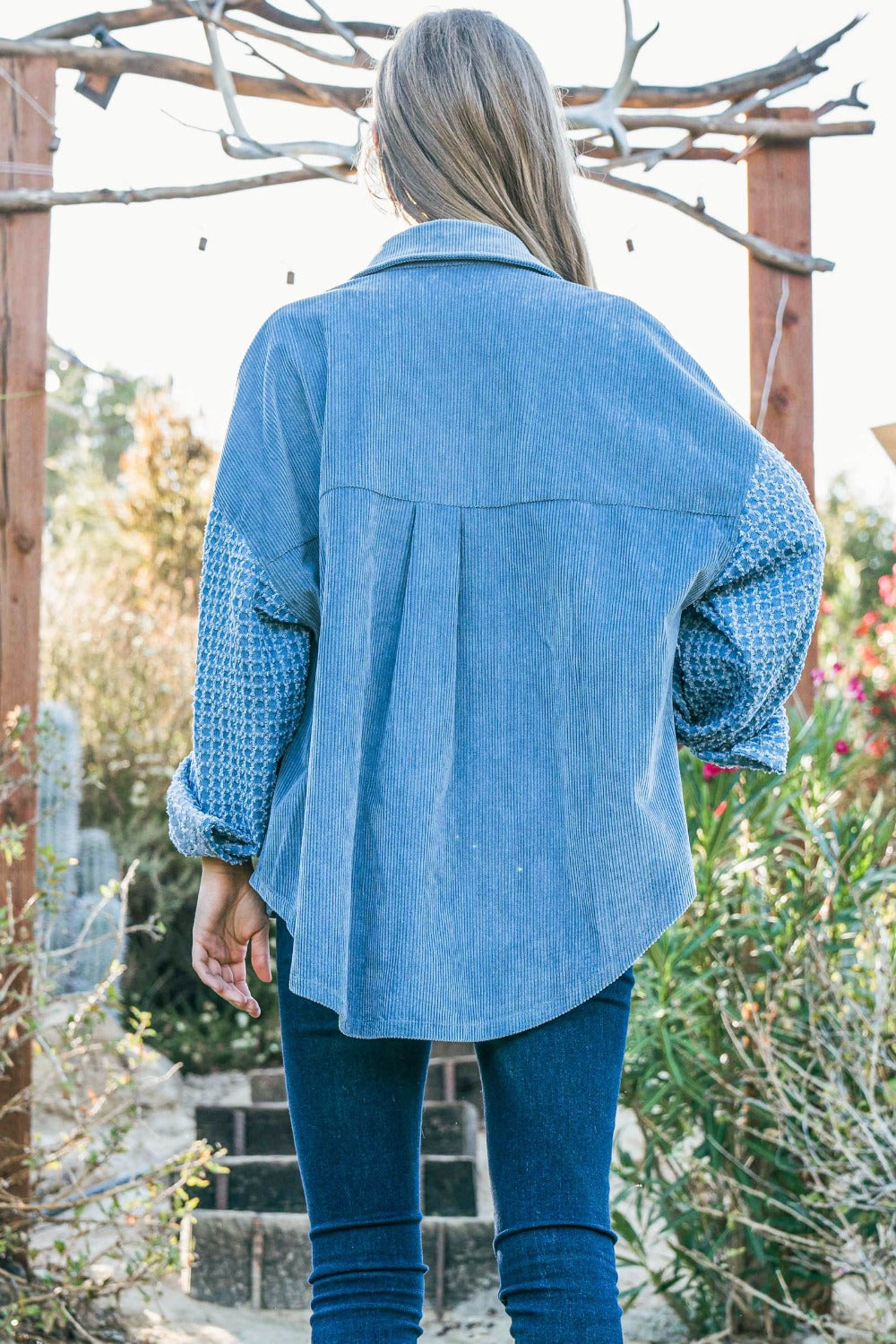 And The Why Button Down Corduroy Contrast Texture Long Sleeve Shacket And The Why Button Down Corduroy Contrast Texture Long Sleeve Shacket