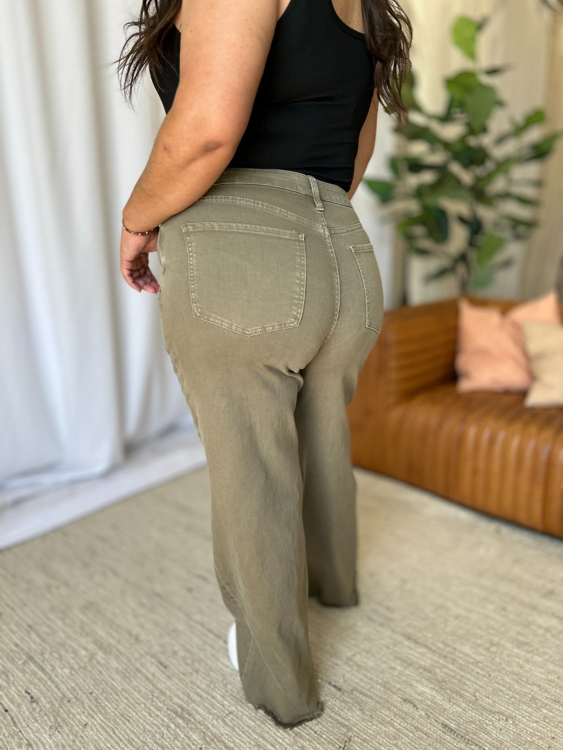 RFM Full Size High Rise Garment Dye Wide Leg Jeans RFM Full Size High Rise Garment Dye Wide Leg Jeans