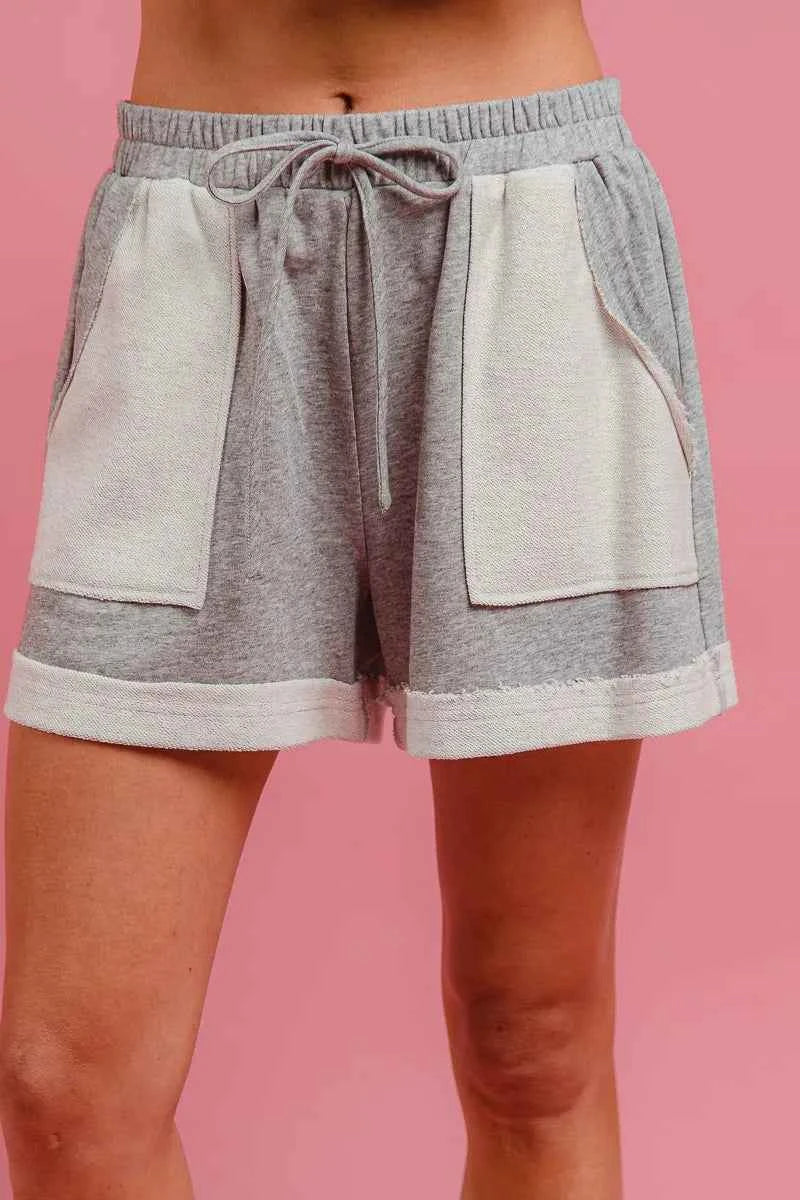 BiBi French Terry Knit Shorts with Side Pocket BiBi French Terry Knit Shorts with Side Pocket