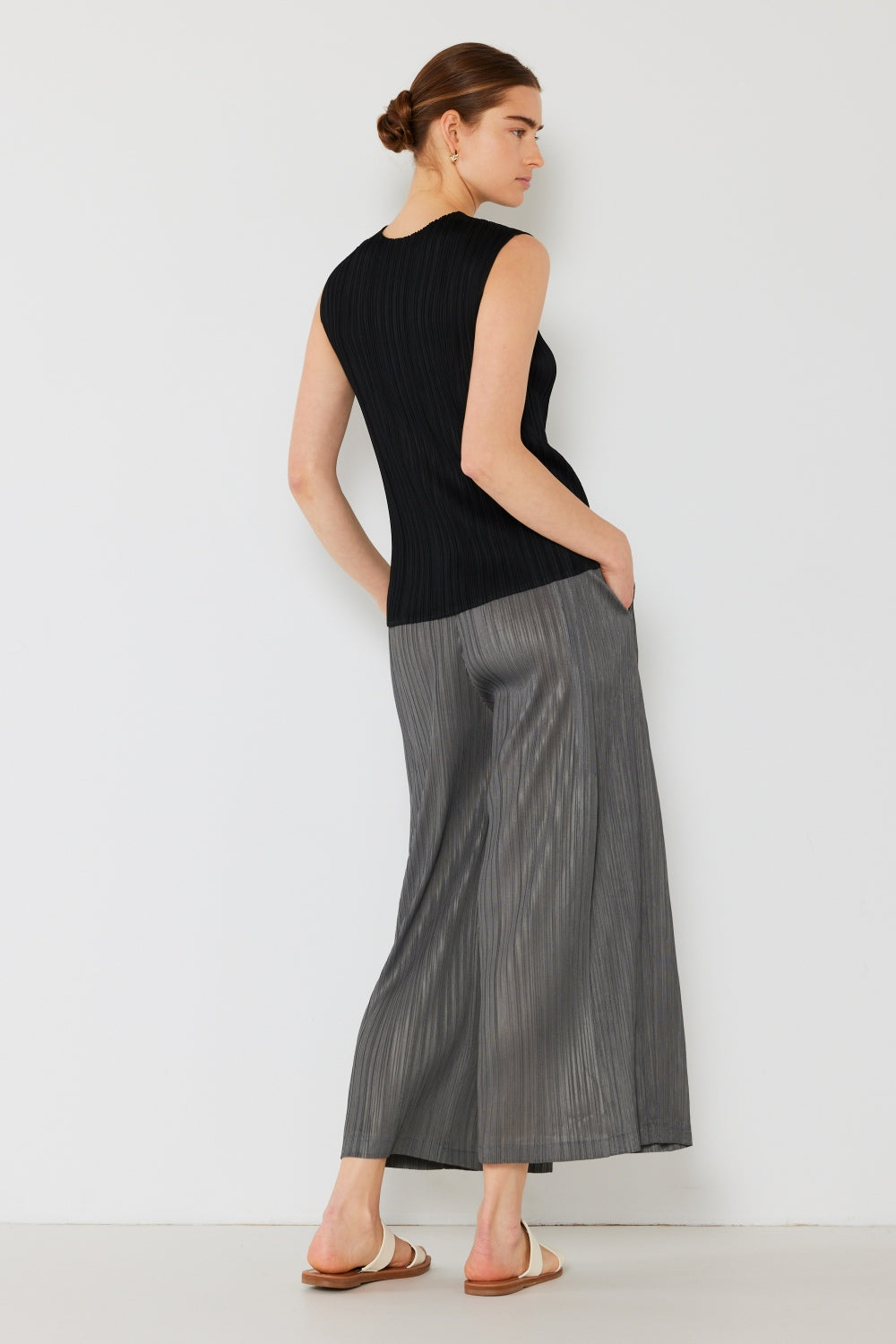 Marina West Swim Pleated Wide-Leg Pants with Side Pleat Detail Marina West Swim Pleated Wide-Leg Pants with Side Pleat Detail - TopFashionHQ
