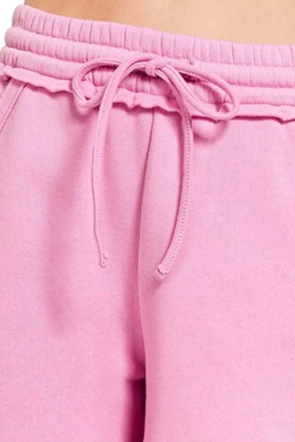 Zenana Fleece Raw Hem Shorts With Draw String 7188721d-c5fd-4ca0-a320-54a8e99cb4d2-Max-Origin