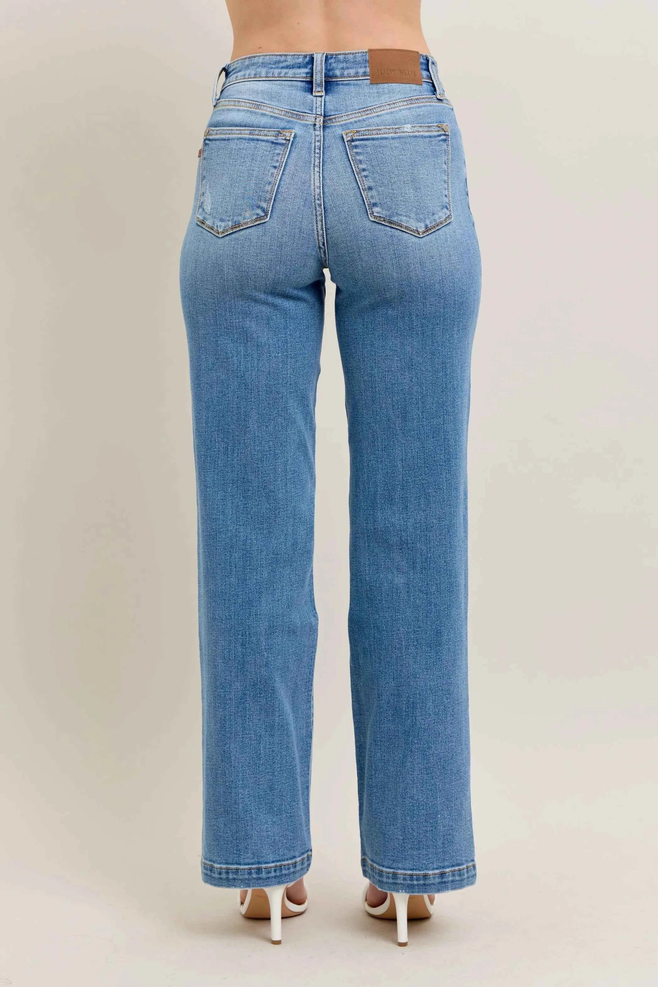 Judy Blue Full Size High Waist Straight Jeans Plus Size Judy Blue Full Size High Waist Straight Jeans Plus Size