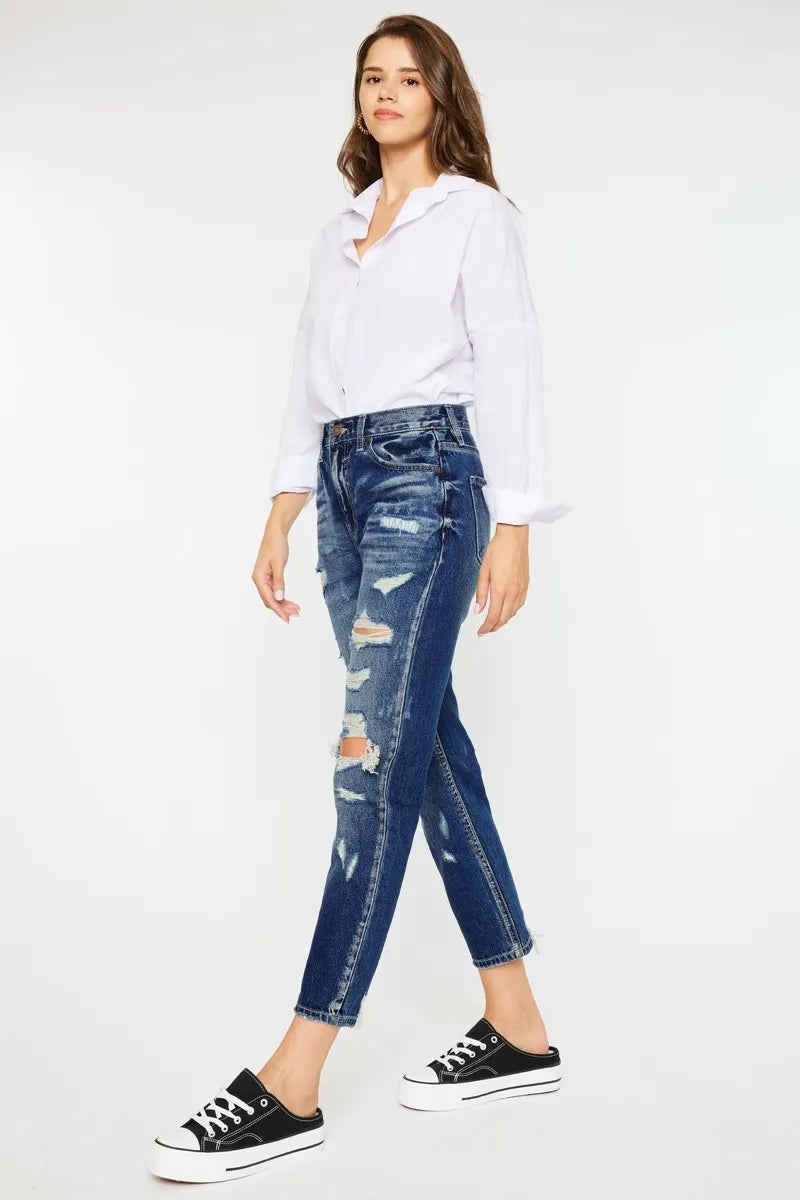 Kancan High Rise Distressed Mom Fit Jeans 7284c9e1225445a8975a7f1007665161-Max-Origin