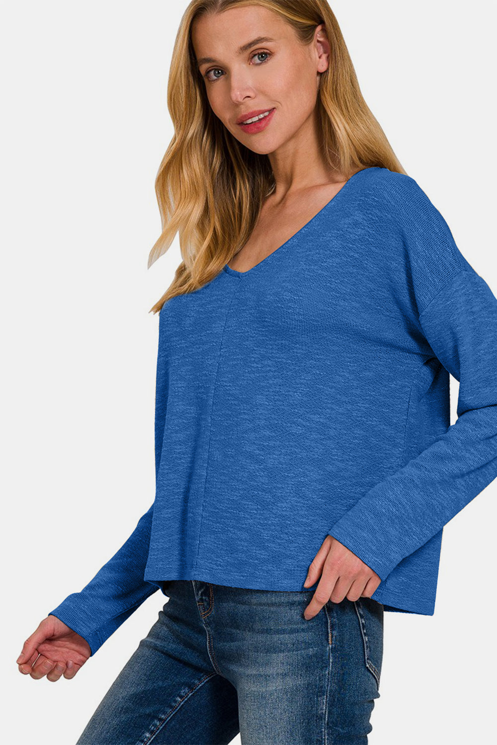 Zenana Dropped Shoulder Long Sleeve T-Shirt Zenana Dropped Shoulder Long Sleeve T-Shirt - TopFashionHQ