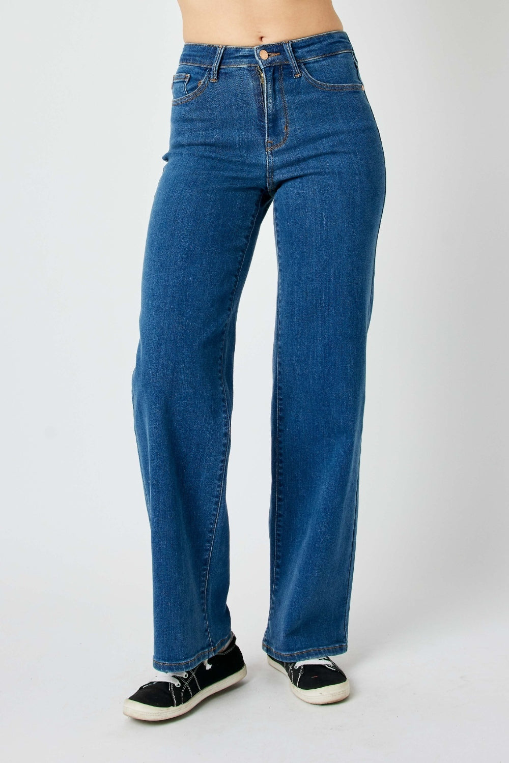 Judy Blue Full Size High Rise Straight Jeans Judy Blue Full Size High Rise Straight Jeans - TopFashionHQ