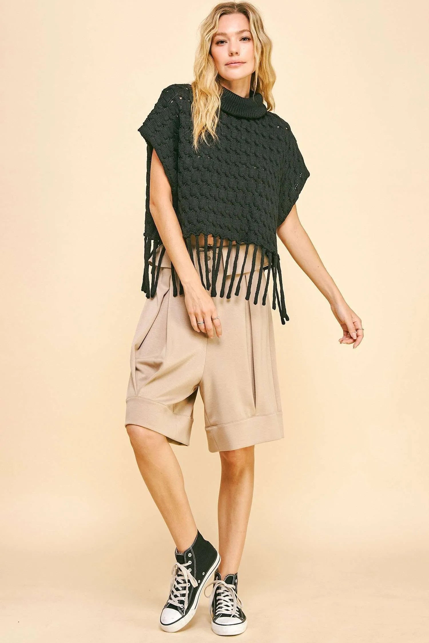 Davi & Dani Fold Over Waist Band Strap Detail Short 73fbe7abdc1e46a0b92f2778744512e7-Max-Origin