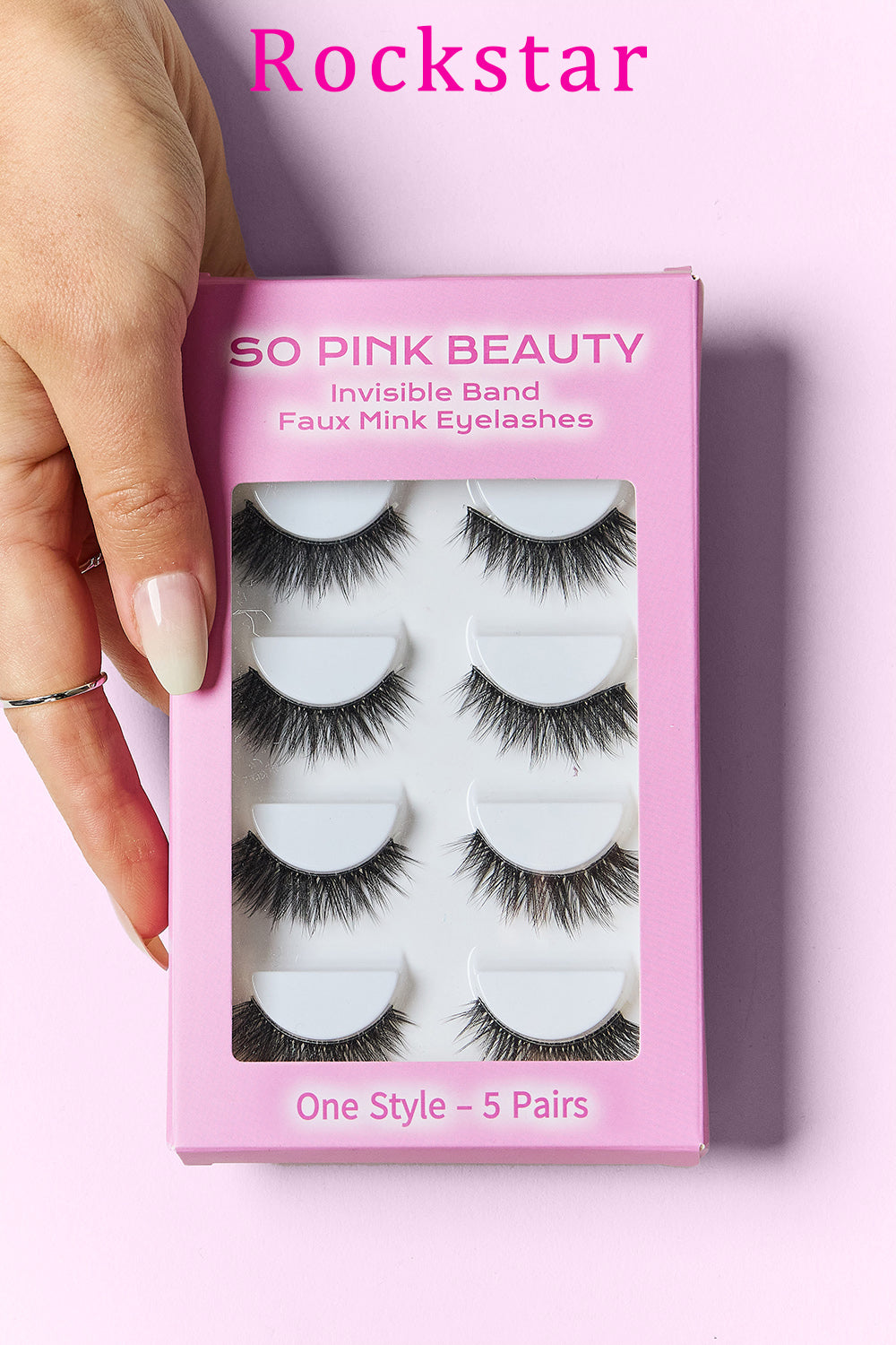 SO PINK BEAUTY Faux Mink Eyelashes 5 Pairs SO PINK BEAUTY Faux Mink Eyelashes 5 Pairs - TopFashionHQ