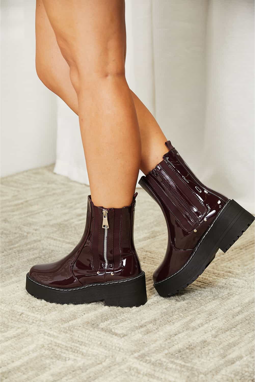Forever Link Side Zip Platform Boots Forever Link Side Zip Platform Boots - TopFashionHQ