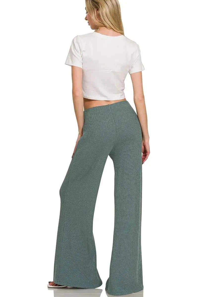 Zenana Mock Neck Top and Pants Sweater Set Zenana Mock Neck Top and Pants Sweater Set