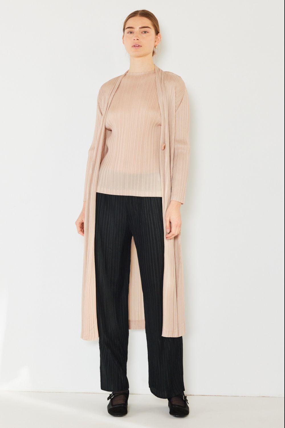 Marina West Swim Pleated Long Sleeve Cardigan Marina West Swim Pleated Long Sleeve Cardigan - TopFashionHQ