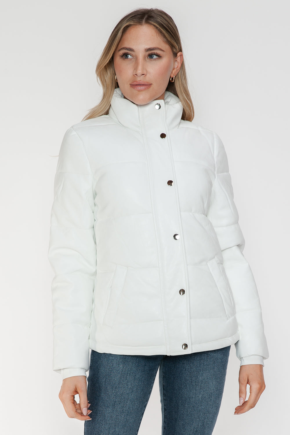YMI Pocketed Zip Up Turtleneck Puffer Jacket YMI Pocketed Zip Up Turtleneck Puffer Jacket - TopFashionHQ