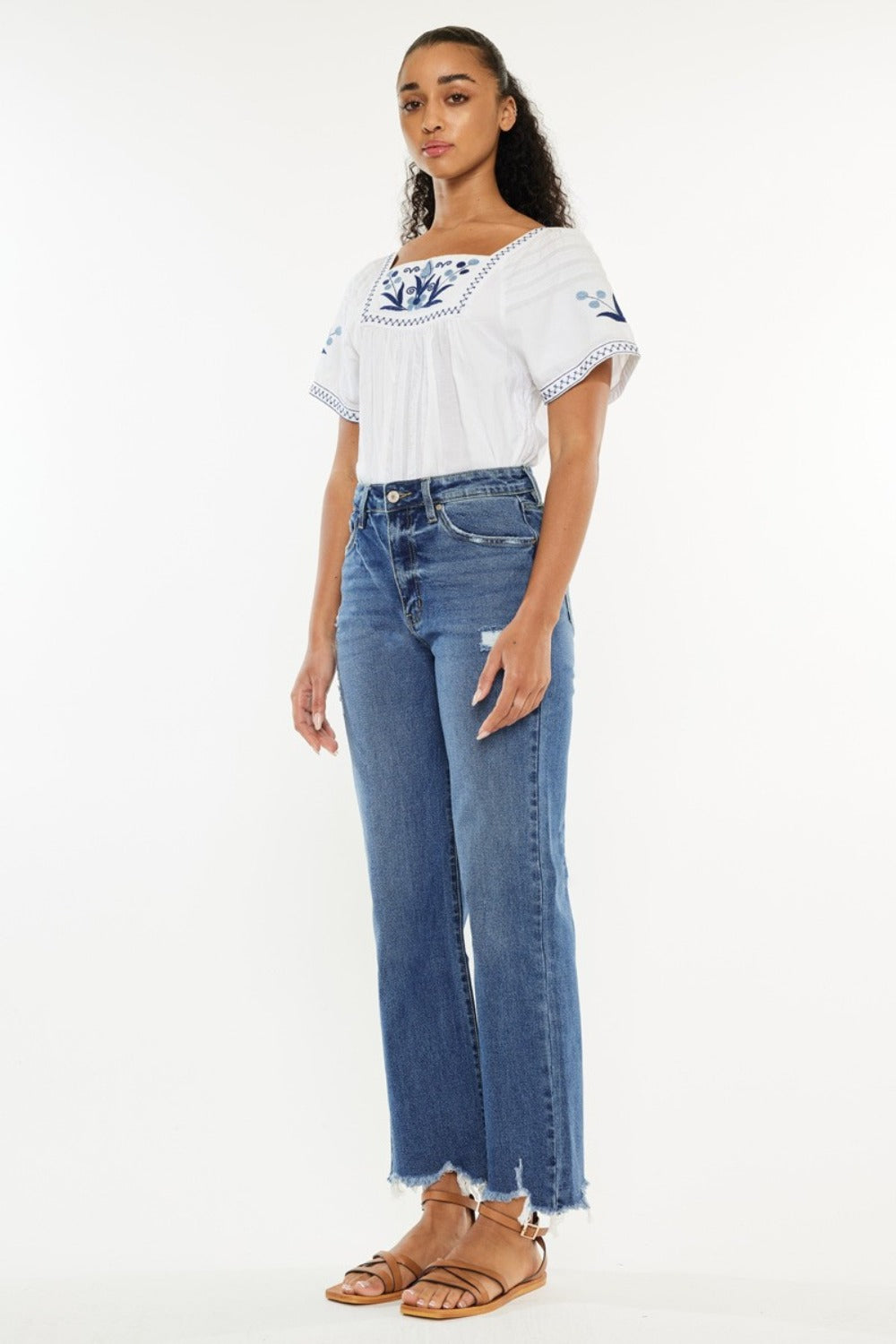 Kancan Full Size High Rise Slim Wide Leg Jeans Kancan Full Size High Rise Slim Wide Leg Jeans - TopFashionHQ