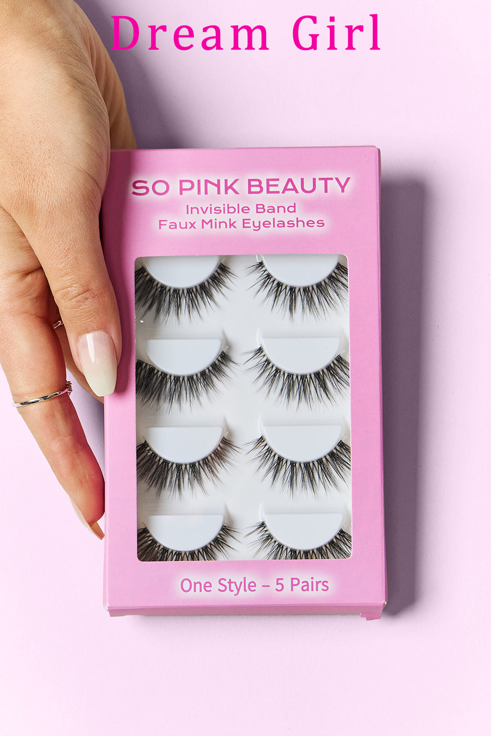 SO PINK BEAUTY Faux Mink Eyelashes 5 Pairs SO PINK BEAUTY Faux Mink Eyelashes 5 Pairs - TopFashionHQ