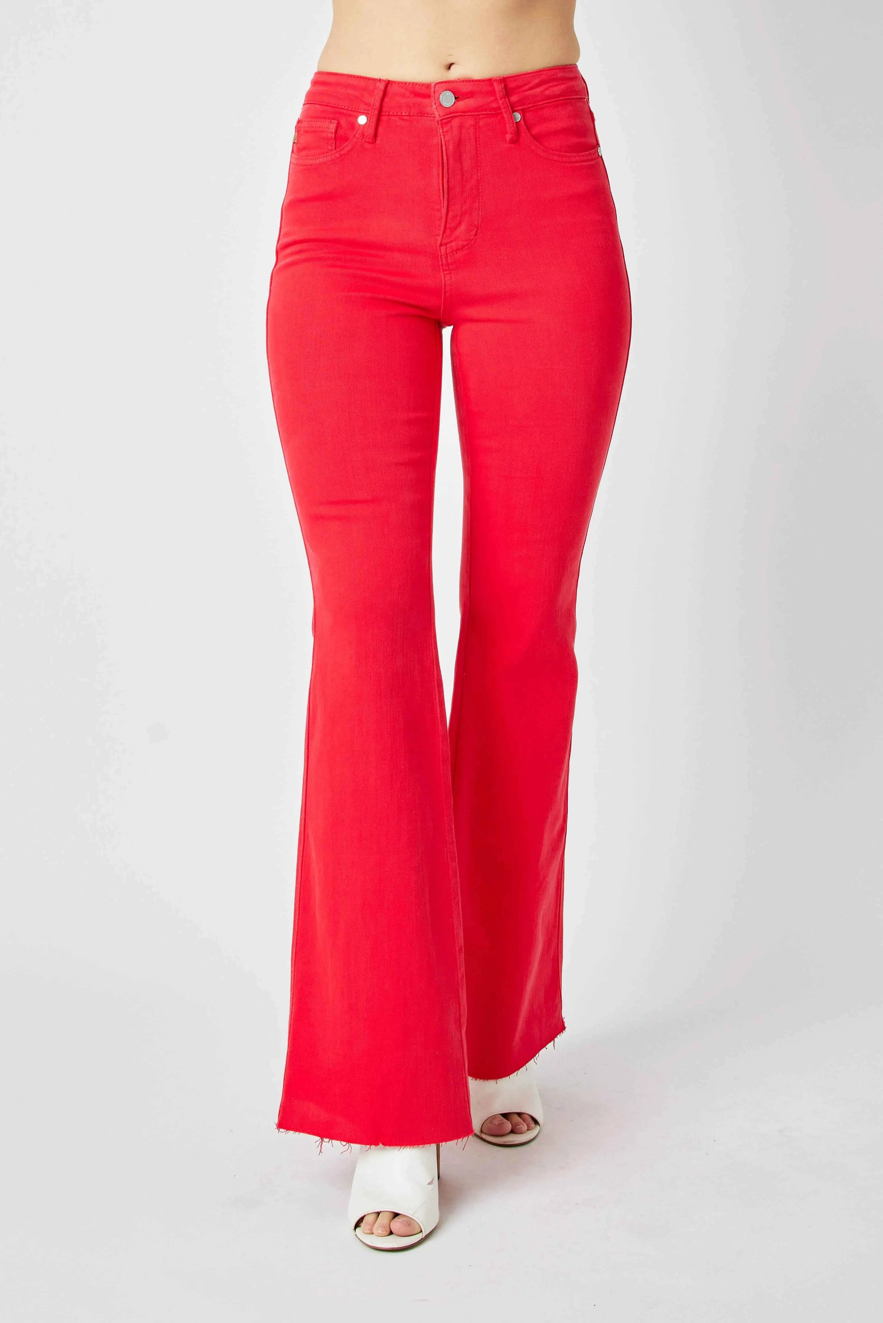 Judy Blue Full Size Hw Tummy Control Garment Dyed Flare Jeans Plus Size Judy Blue Full Size Hw Tummy Control Garment Dyed Flare Jeans Plus Size