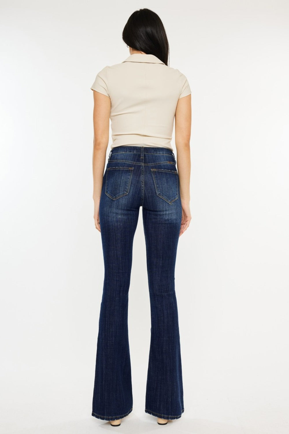 Kancan Full Size Mid Rise Slim Flare Jeans Kancan Full Size Mid Rise Slim Flare Jeans - TopFashionHQ