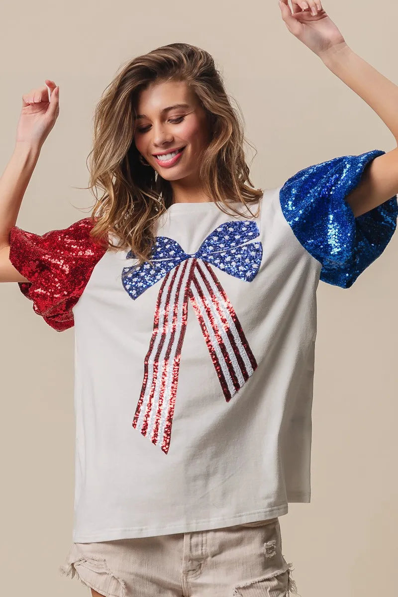 BiBi Sequin American Flag Bow Top 79618da1b10a4b0399c19eed6350a2f8-Max-Origin