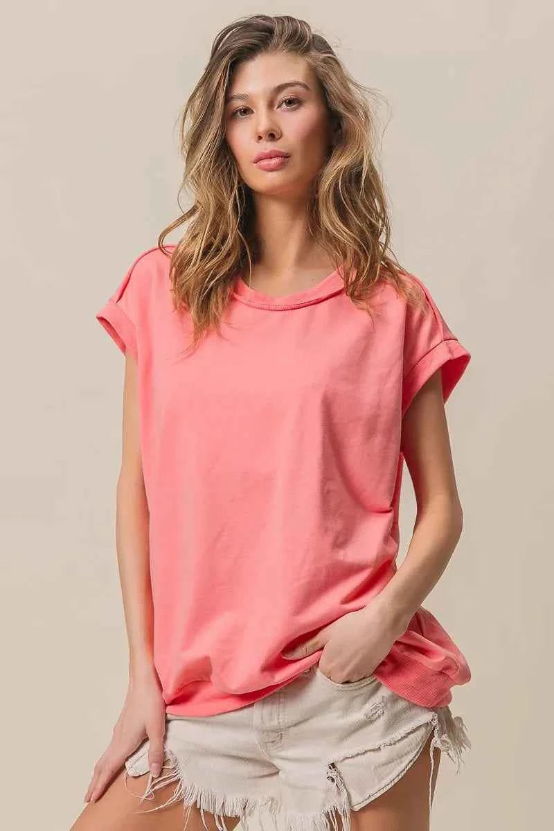 BiBi French Terry Drop Shoulder Basic Top BiBi French Terry Drop Shoulder Basic Top