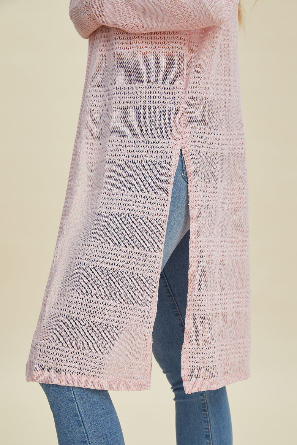 Double Take Full Size Open Front Longline Cardigan Double Take Full Size Open Front Longline Cardigan