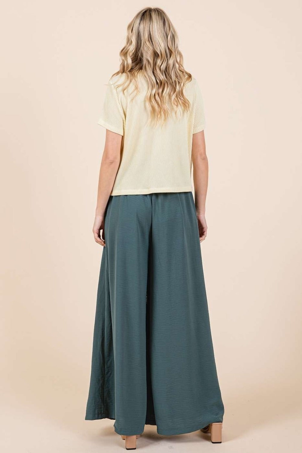 Mittoshop Pleated Wide Leg Pants Mittoshop Pleated Wide Leg Pants
